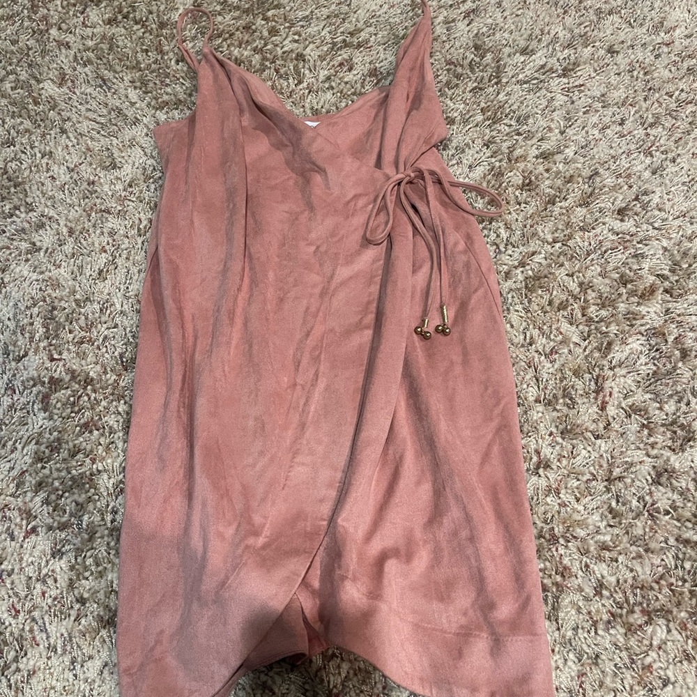 NWT Pink Suede Dress